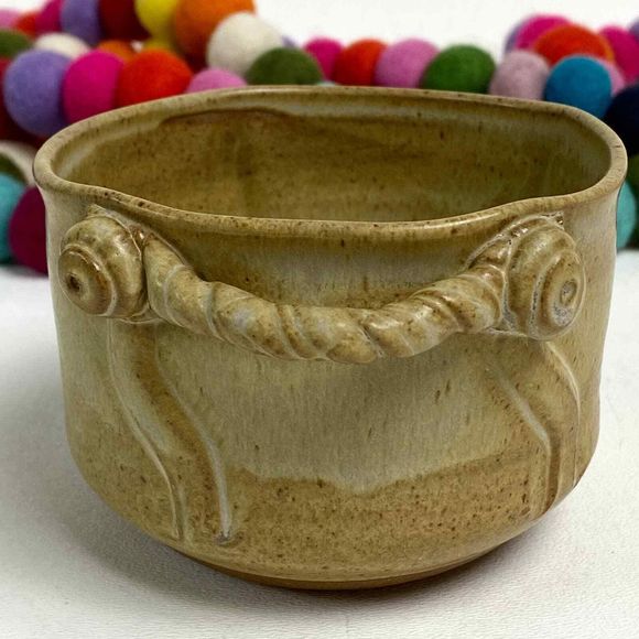 Studio Art Pottery Vintage Small Bowl with Handle Signed & Dated Bryan '93 Dip - Picture 4 of 9